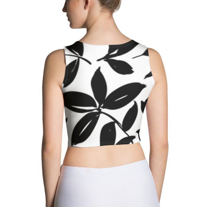 Crop-top Coupé et Cousu par Sublimation "Feuiles" – Image 2