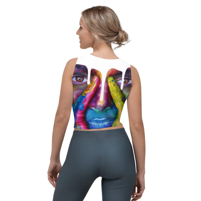 Crop-top Coupé et Cousu par Sublimation "My Eyes" – Image 3