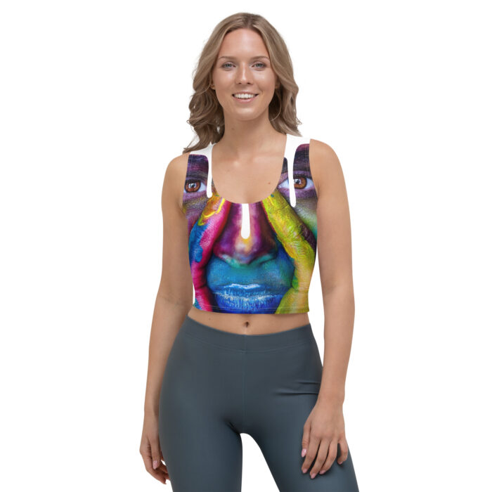 Crop-top Coupé et Cousu par Sublimation "My Eyes" – Image 2