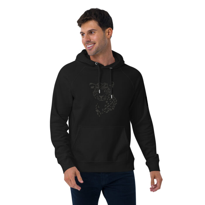Sweat à capuche écologique Raglan unisexe "Tete Léopard" – Image 3