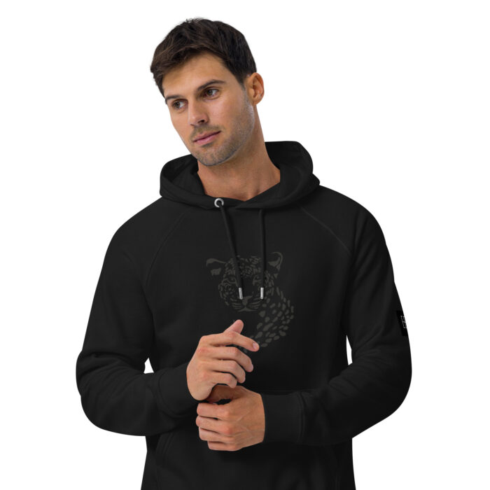 Sweat à capuche écologique Raglan unisexe "Tete Léopard" – Image 4