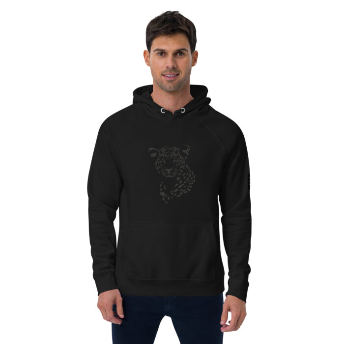 Sweat à capuche écologique Raglan unisexe "Tete Léopard" – Image 2