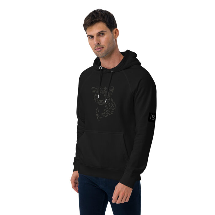 Sweat à capuche écologique Raglan unisexe "Tete Léopard" – Image 8