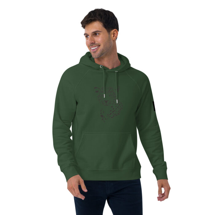 Sweat à capuche écologique Raglan unisexe "Tete Léopard" – Image 23