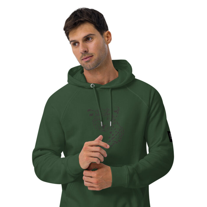 Sweat à capuche écologique Raglan unisexe "Tete Léopard" – Image 24