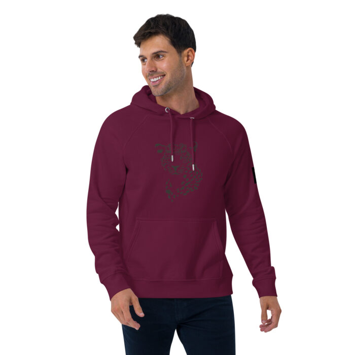 Sweat à capuche écologique Raglan unisexe "Tete Léopard" – Image 9