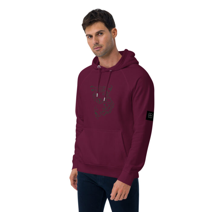 Sweat à capuche écologique Raglan unisexe "Tete Léopard" – Image 14