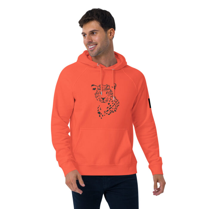 Sweat à capuche écologique Raglan unisexe "Tete Léopard" – Image 30