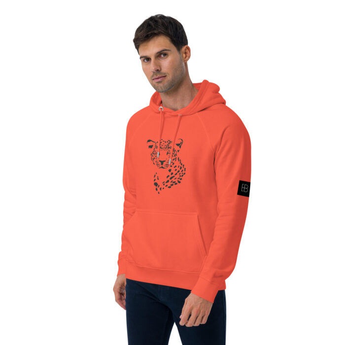 Sweat à capuche écologique Raglan unisexe "Tete Léopard" – Image 35