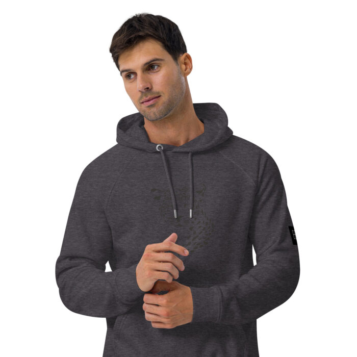 Sweat à capuche écologique Raglan unisexe "Tete Léopard" – Image 17