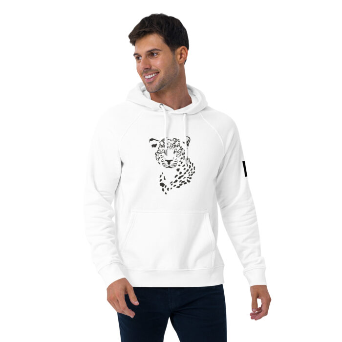 Sweat à capuche écologique Raglan unisexe "Tete Léopard" – Image 37