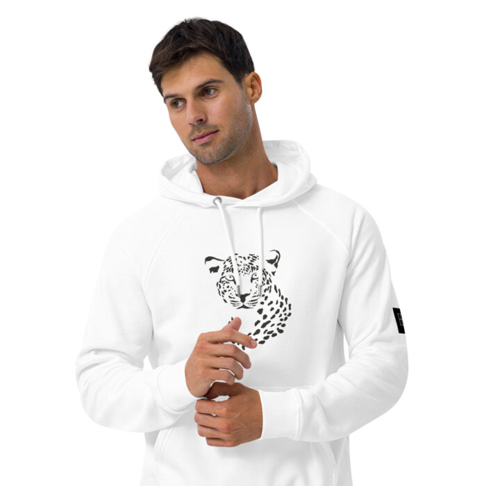 Sweat à capuche écologique Raglan unisexe "Tete Léopard" – Image 38