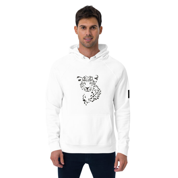 Sweat à capuche écologique Raglan unisexe "Tete Léopard" – Image 36